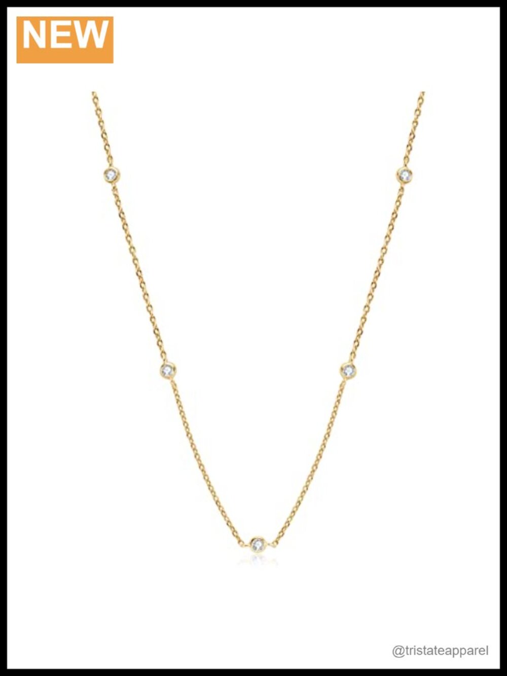 Sterling Silver Moissanite Station Tennis Necklace Dainty Choker 0.30 Carat